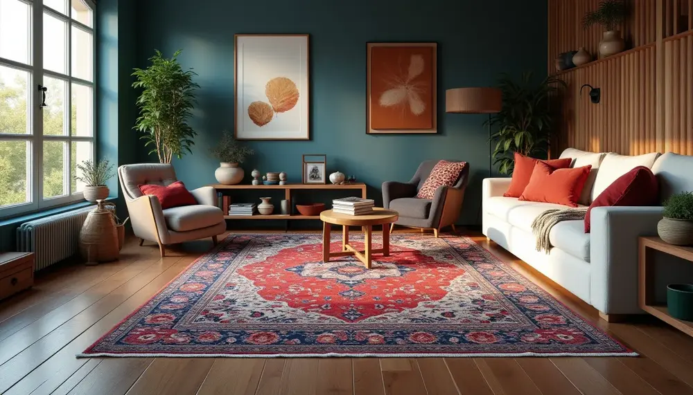 Die perfekte Farbkombination: Perserteppich blau rot für jeden Raum