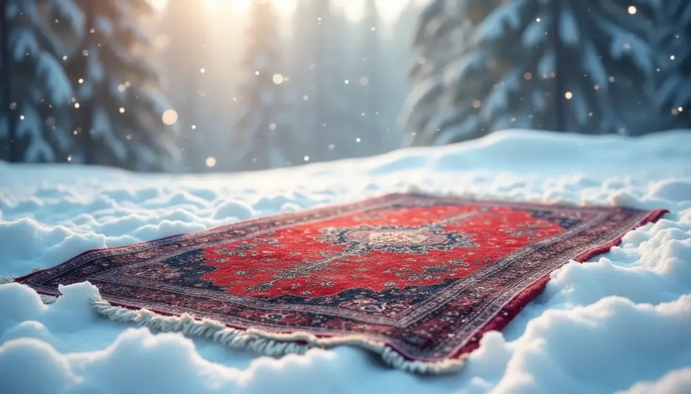 So reinigen Sie Ihren perserteppich im schnee für beständige Schönheit